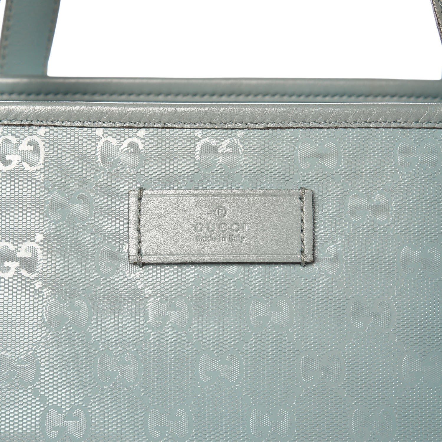 Gucci Imprime Monogram Medium Zippered Shopping Tote Light Blue 14 of 14