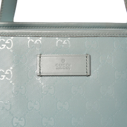 Gucci Imprime Monogram Medium Zippered Shopping Tote Light Blue 14 of 14