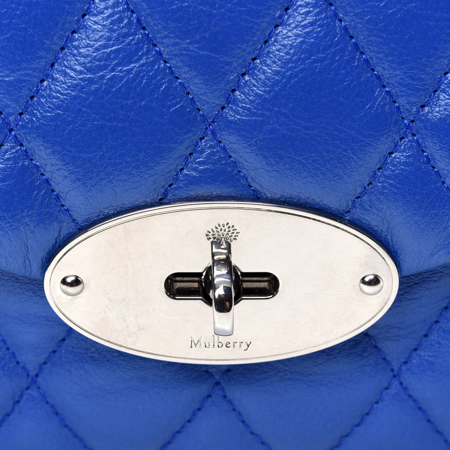 Shiny Buffalo Quilted Darley Shoulder Bag Porcelain Blue