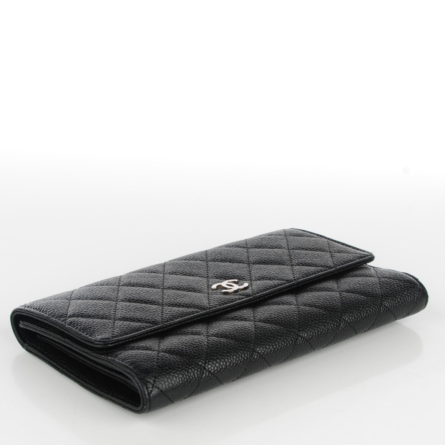 Chanel Caviar Quilted Large Flap Wallet Black 4 of 8