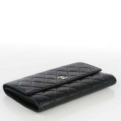 Chanel Caviar Quilted Large Flap Wallet Black 4 of 8
