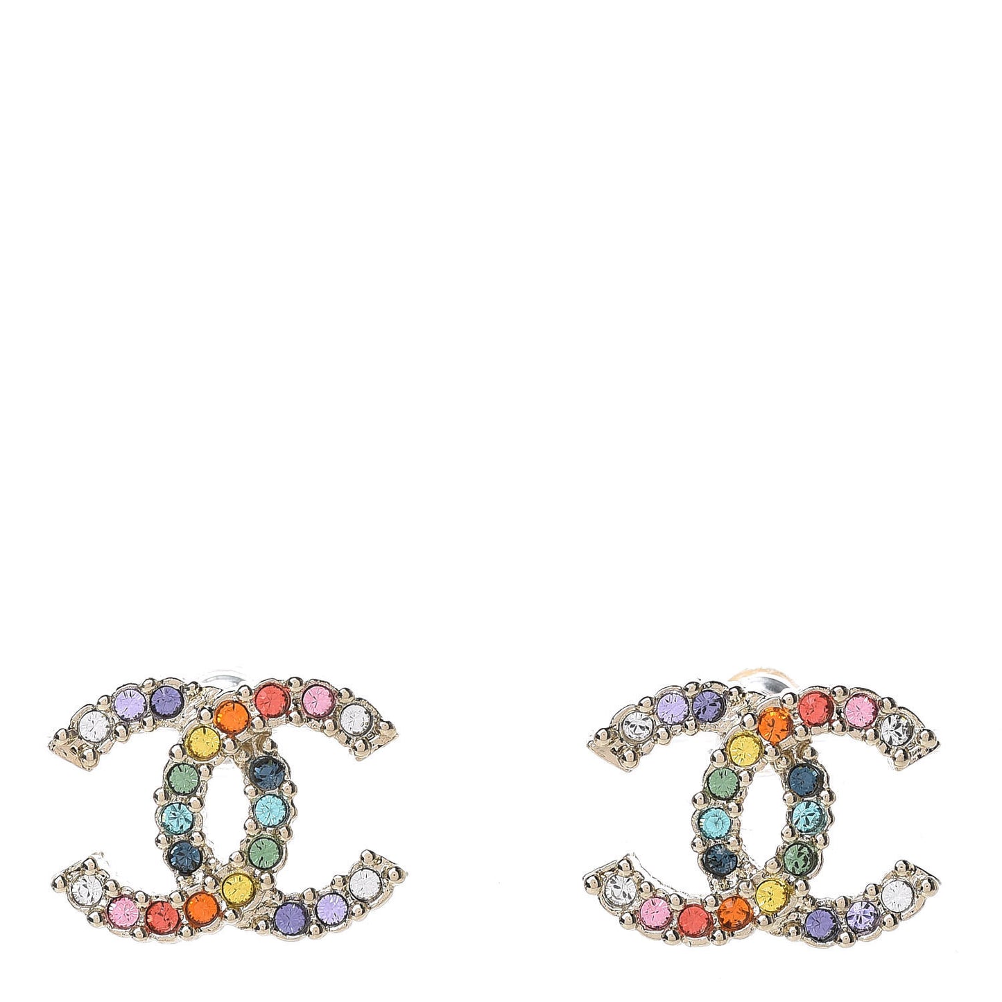 Crystal Over The Rainbow CC Earrings Gold Multicolor