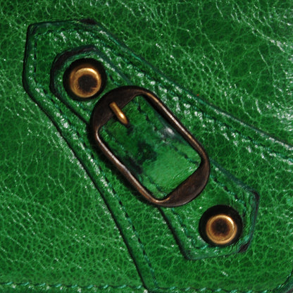 Balenciaga Agneau Classic Hardware Money Wallet Vert Poker 7 of 8