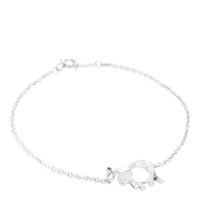 Tiffany Sterling Silver Tsavorite Save the Wild Elephant Bracelet 1 of 6