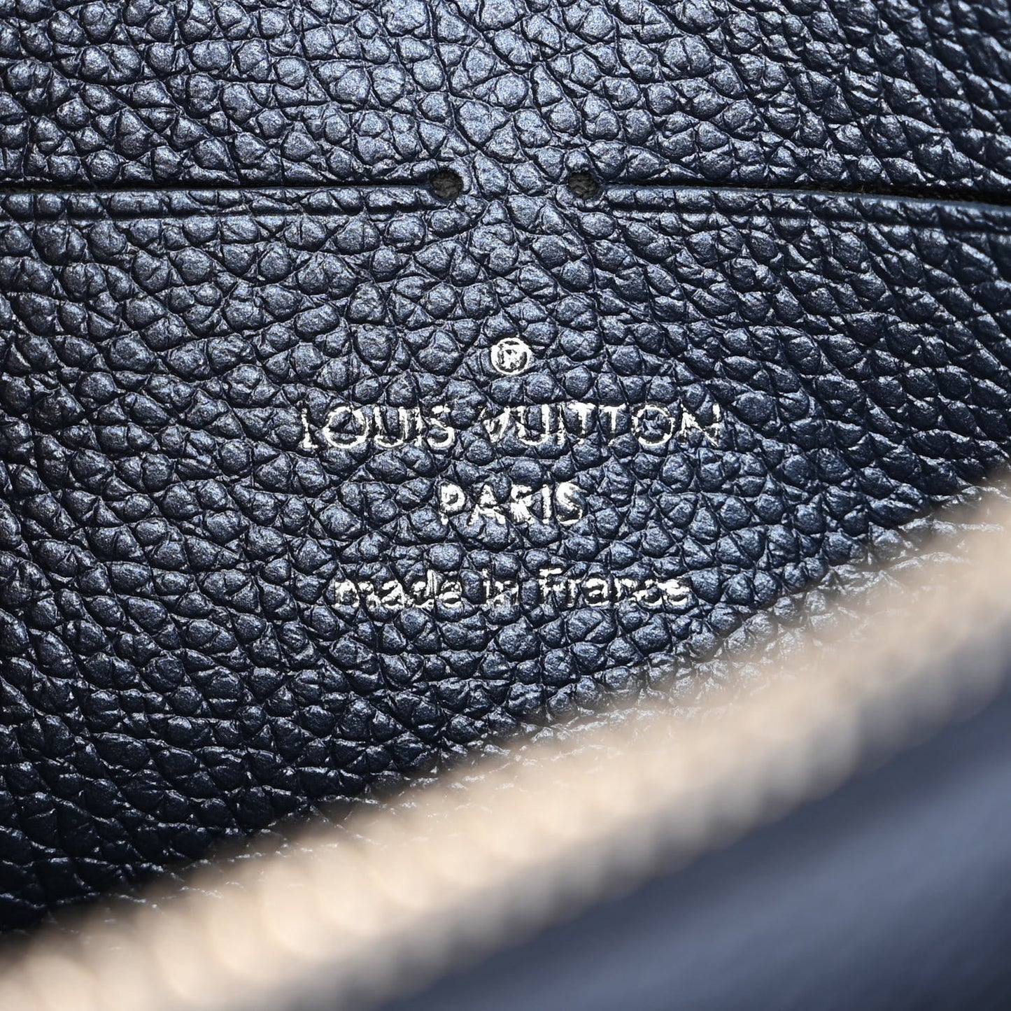 Metalli Empreinte Monogram Vavin Chain Wallet Navy Nacre