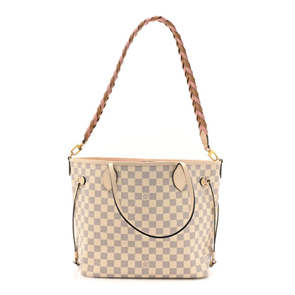 Louis Vuitton Damier Azur Braided Neverfull MM Pink 1 of 16
