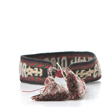 Christian Dior Woven Cotton J'Adior Friendship Bracelet Red Multicolor 3 of 4