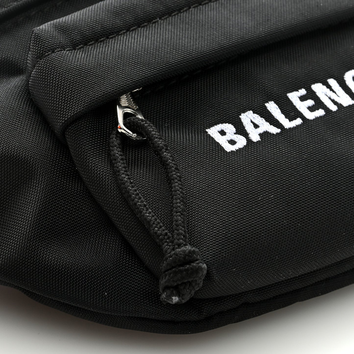 Sport Nylon Logo Embroidered Small Wheel Beltpack Black