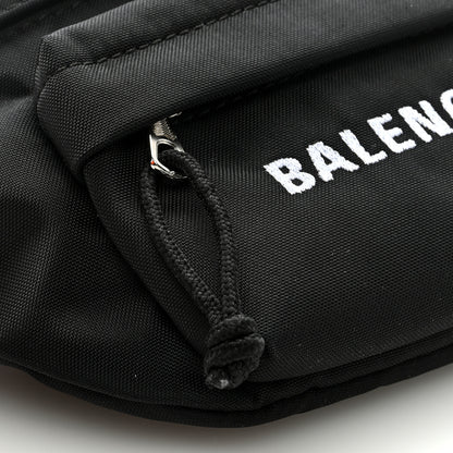 Balenciaga Sport Nylon Logo Embroidered Small Wheel Beltpack Black 7 of 8