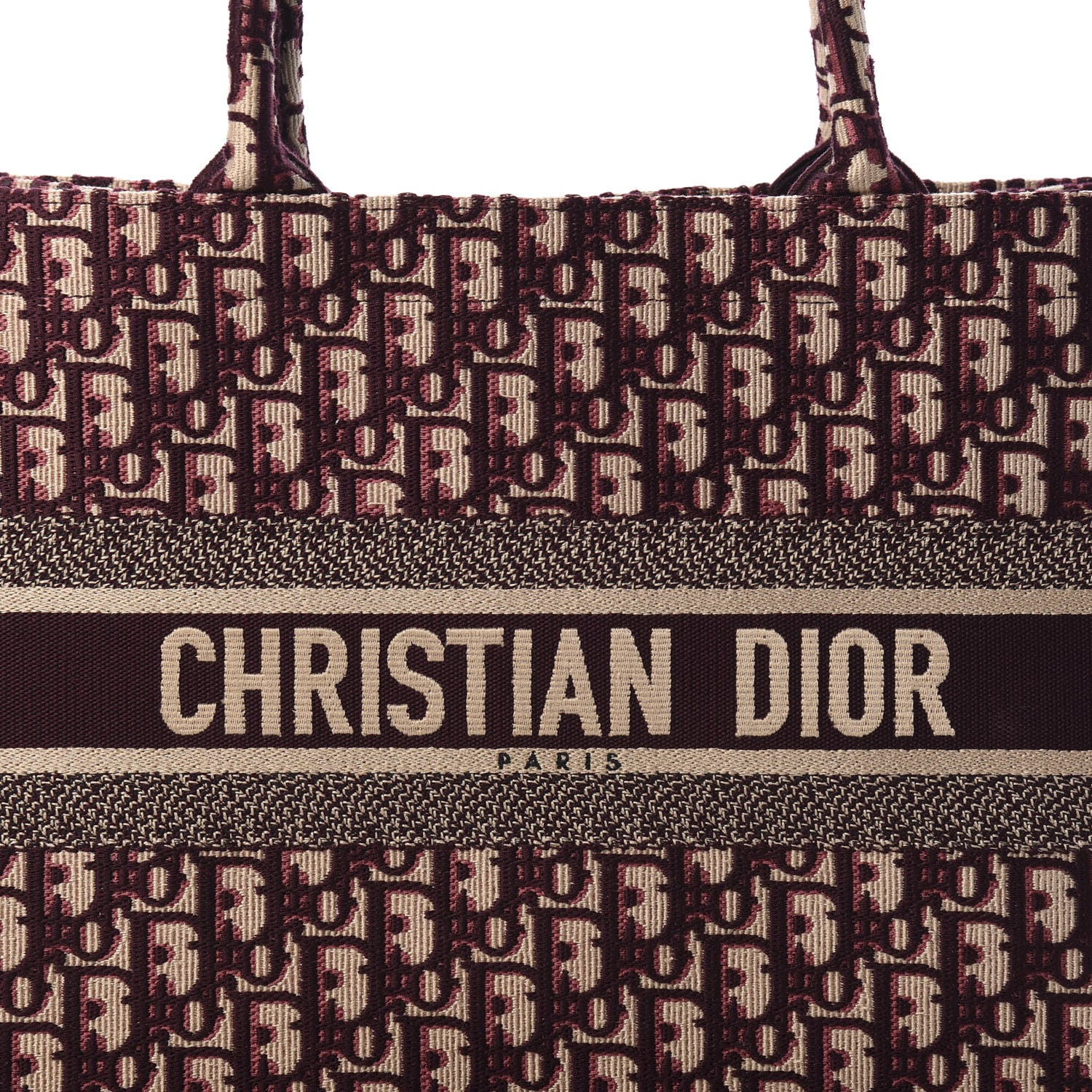 Christian Dior Oblique Medium Book Tote Burgundy Multicolor 9 of 9