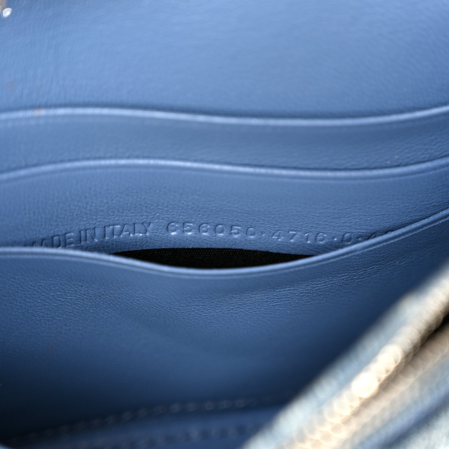 Balenciaga Denim BB Monogram Hourglass Chain Bag Blue 8 of 11