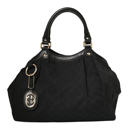 Gucci Monogram Medium Sukey Tote Black 1 of 14
