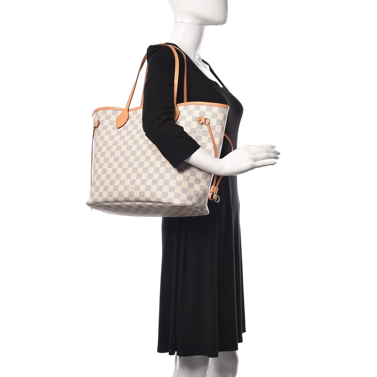 Damier Azur Neo Neverfull MM Rose Ballerine