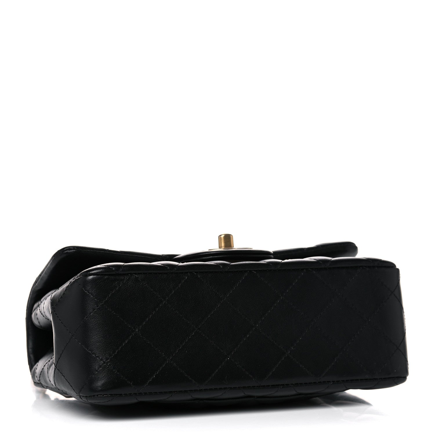 Chanel Lambskin Quilted Studded Mini Rectangular Flap Black 4 of 11