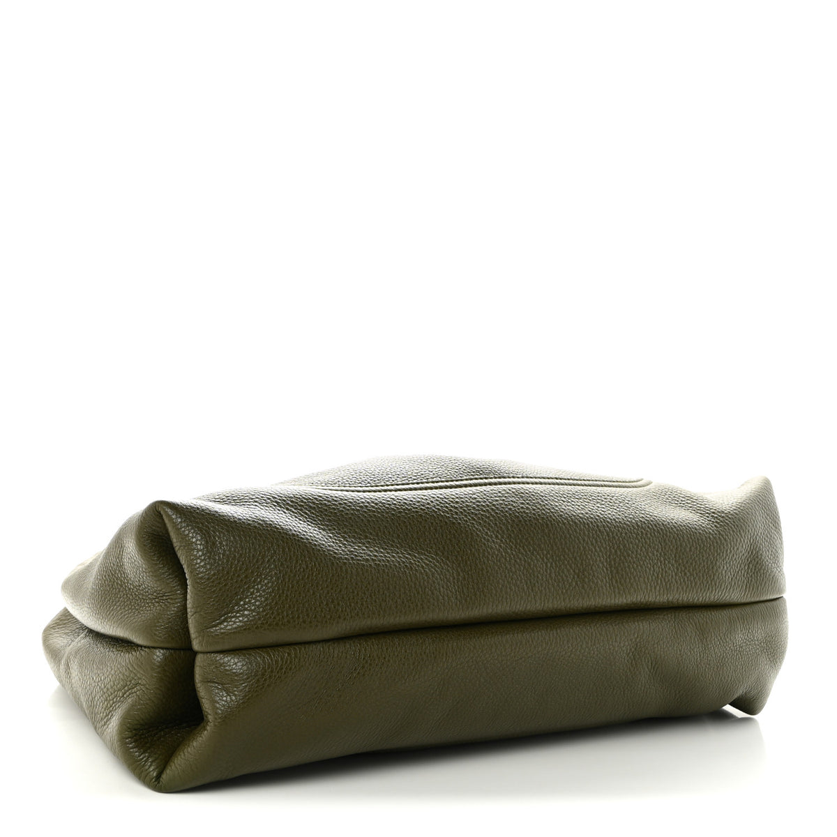 Grained Calfskin Softbit Maxi Shoulder Bag Forest Green