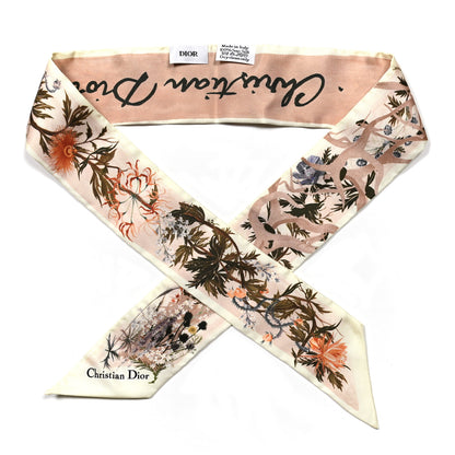 Christian Dior Silk Le Mythe De Daphne Mitzah Scarf Rose 1 of 3
