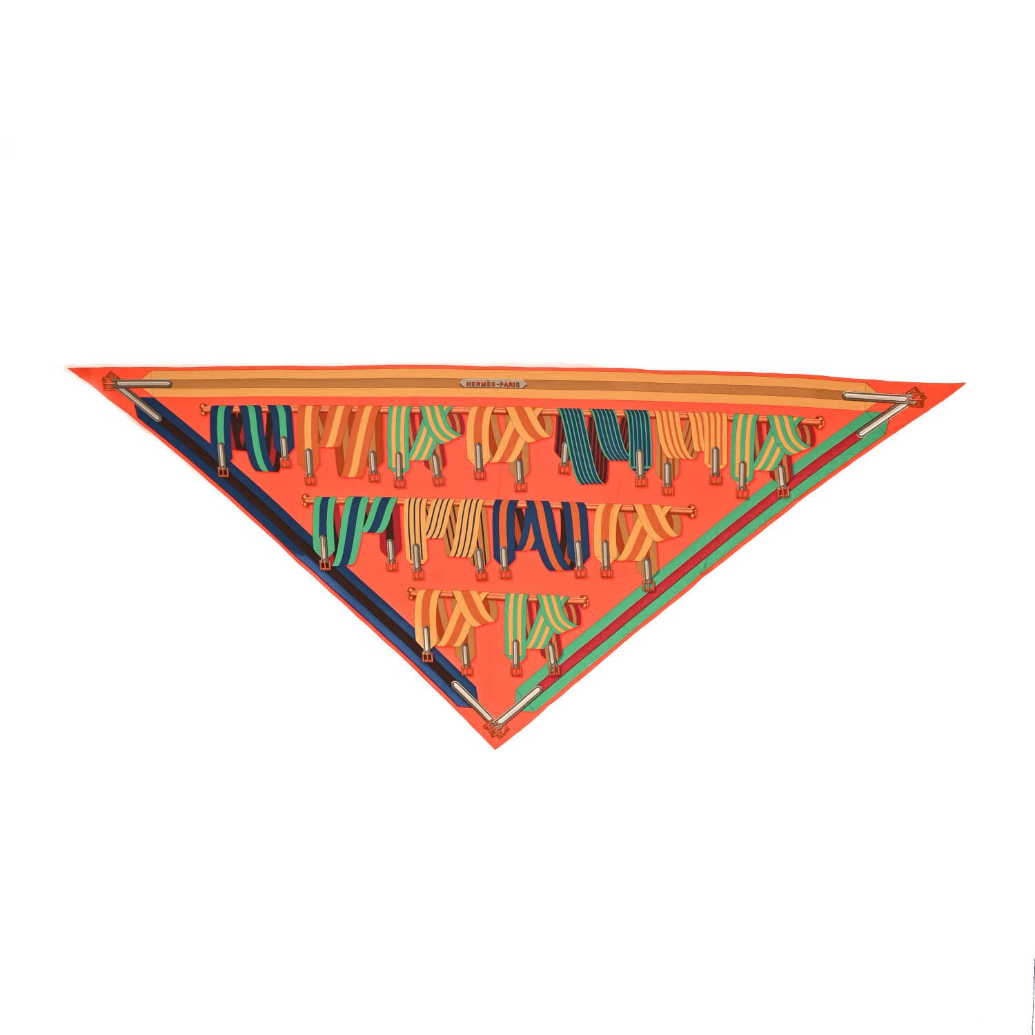 Hermes Silk Sangles Giant Triangle Scarf 1 of 5