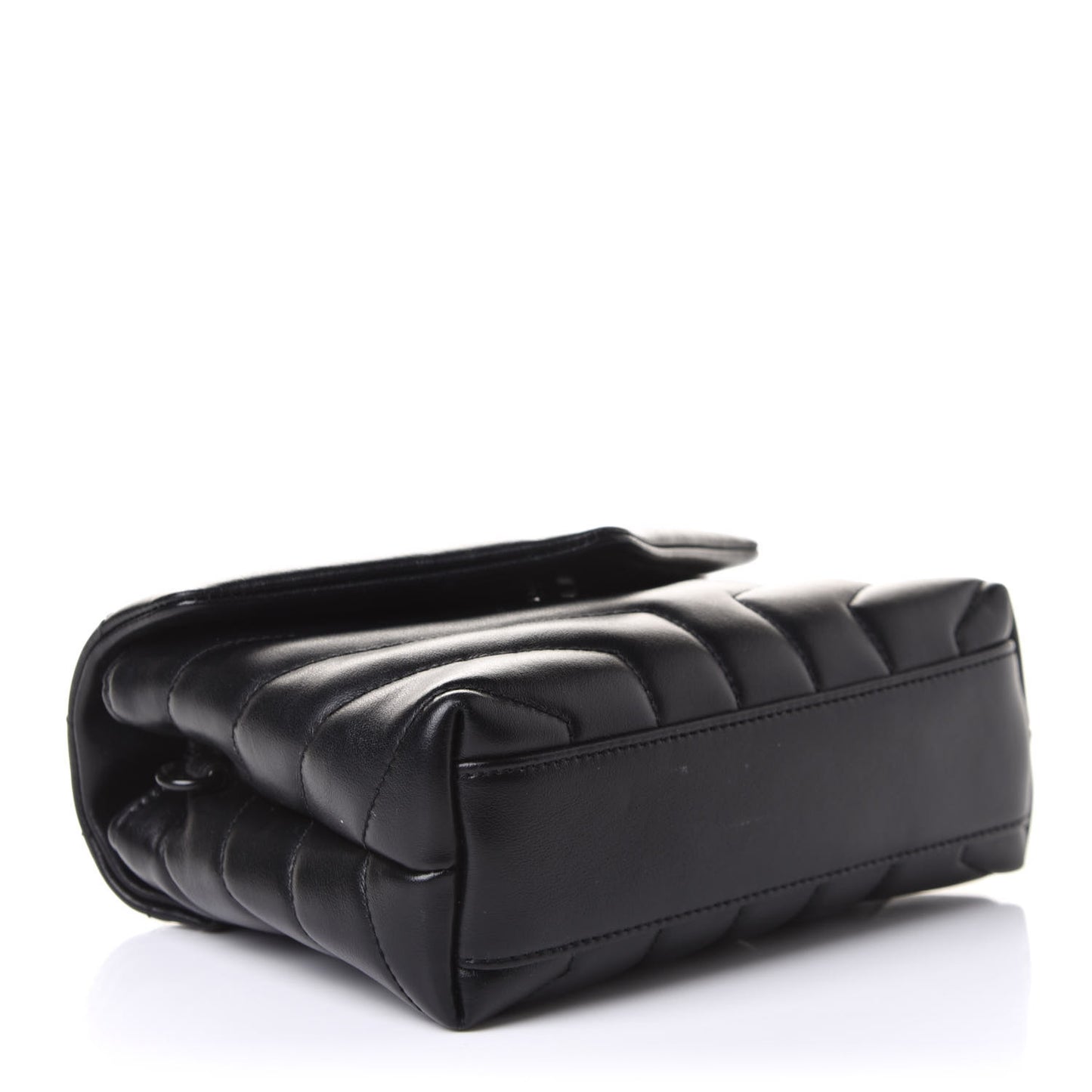 Calfskin Y Quilted Monogram Toy Loulou Crossbody Bag Black