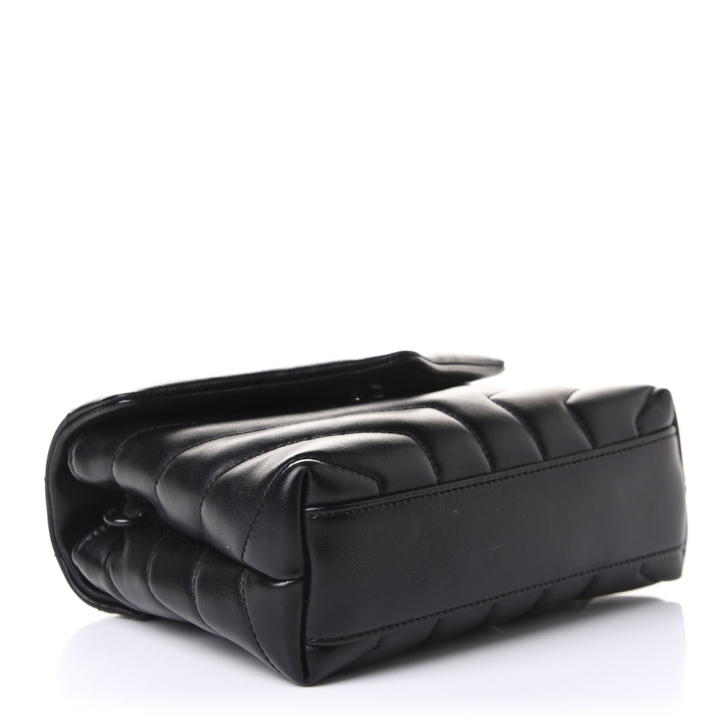 Saint Laurent Calfskin Y Quilted Monogram Toy Loulou Crossbody Bag Black 4 of 12