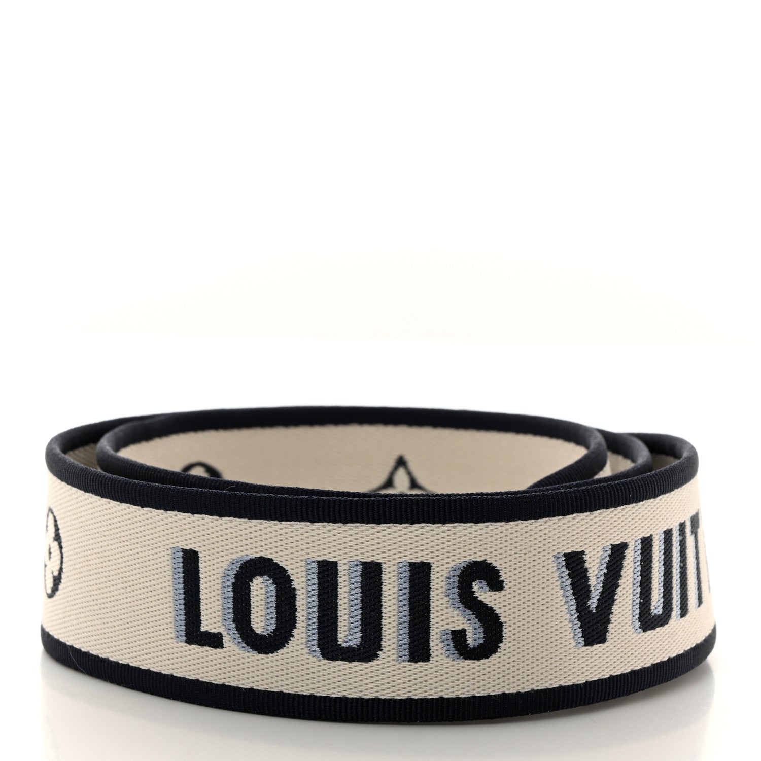 Louis Vuitton Jacquard Bandouliere Shoulder Strap White Navy Blue 2 of 3