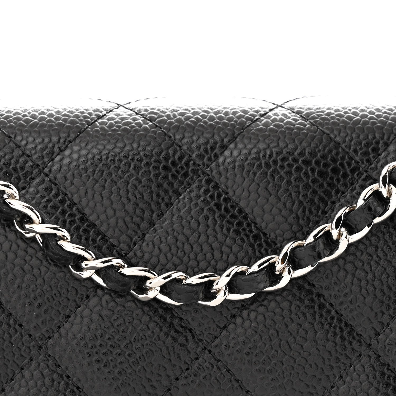 Chanel Caviar Quilted Wallet on Chain WOC Black 9 of 12