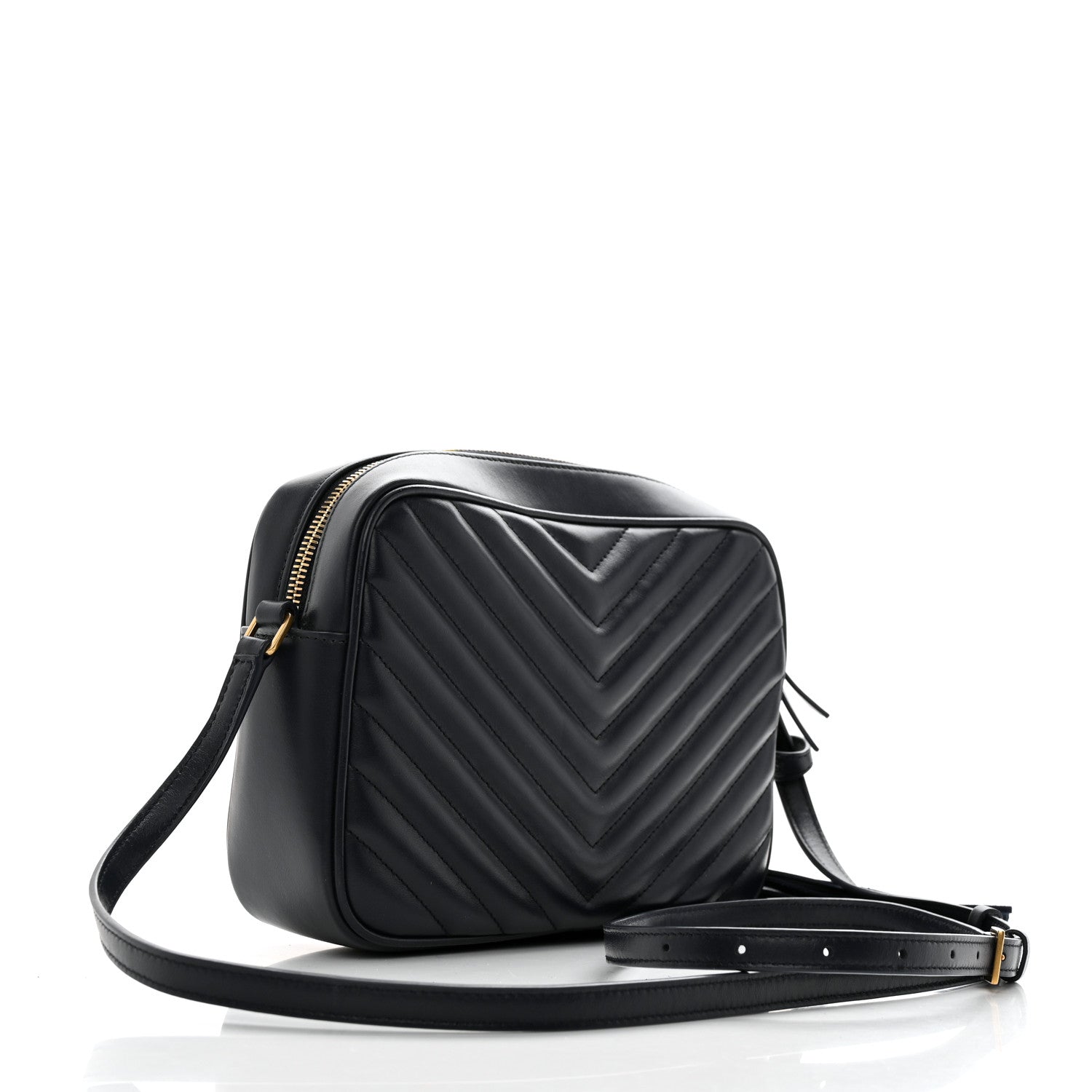 Saint Laurent Calfskin Matelasse Monogram Lou Camera Bag Deep Marine 2 of 10