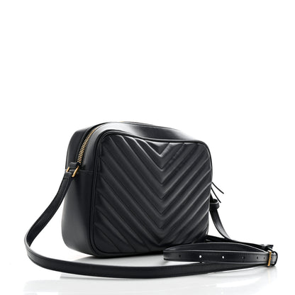 Saint Laurent Calfskin Matelasse Monogram Lou Camera Bag Deep Marine 2 of 10