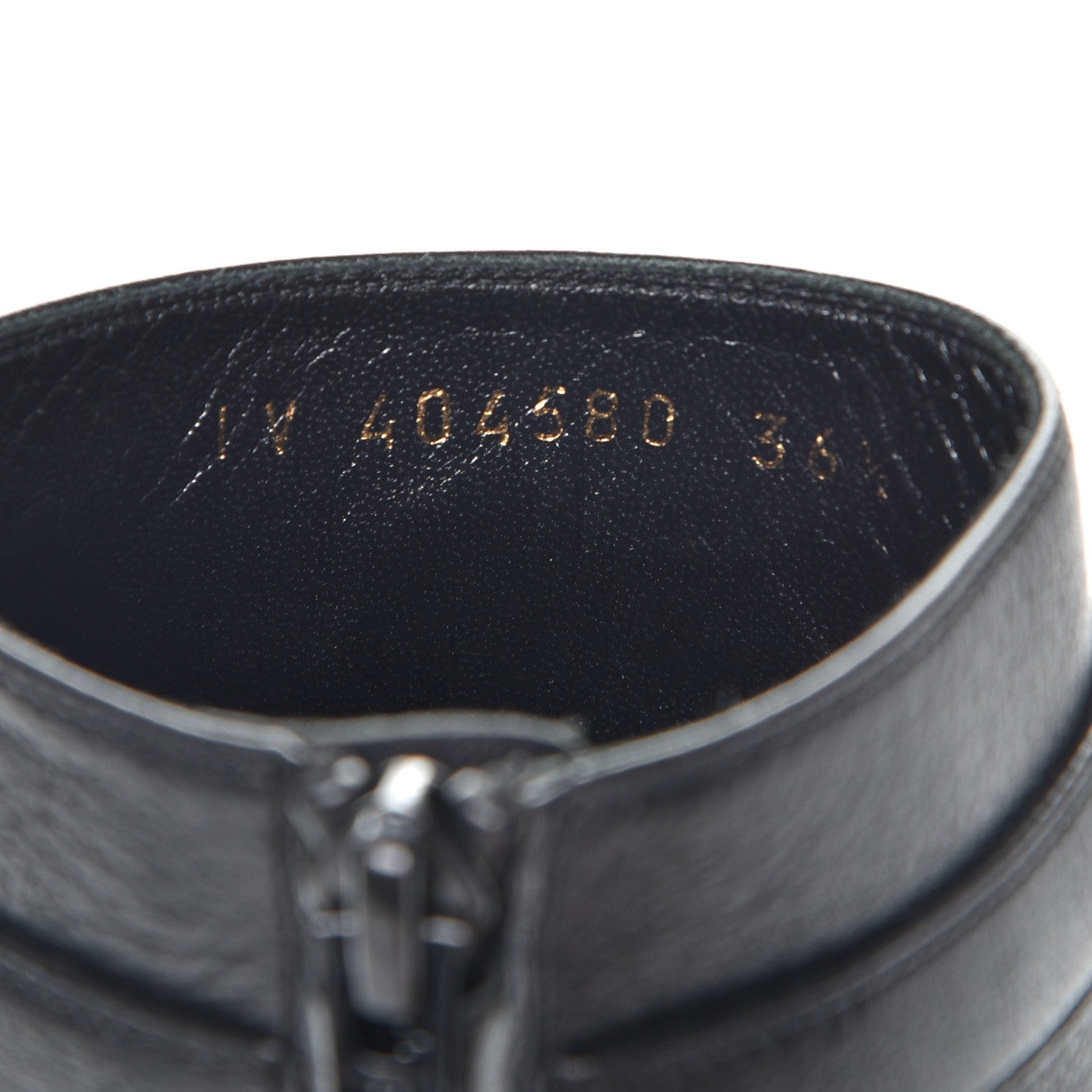 Saint Laurent Calfskin Paris Plat 105 Ankle Boots 36.5 Black 8 of 9