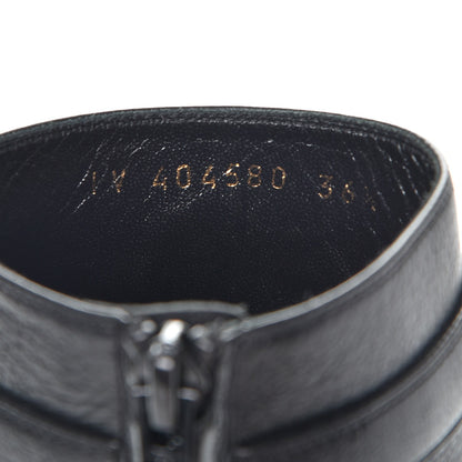 Saint Laurent Calfskin Paris Plat 105 Ankle Boots 36.5 Black 8 of 9