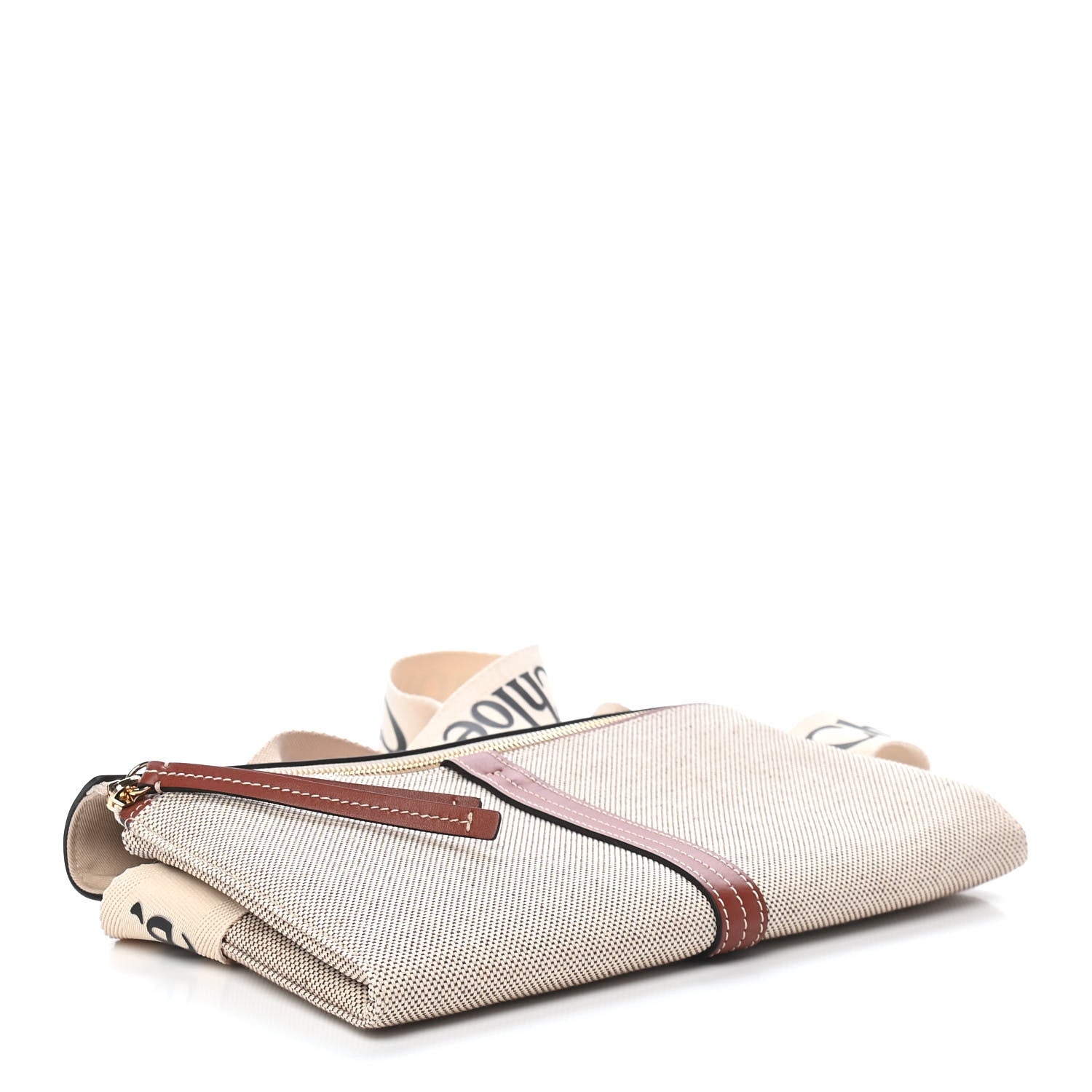Chloe Cotton Calfskin Woody Belt Bag Beige Brown 3 of 8