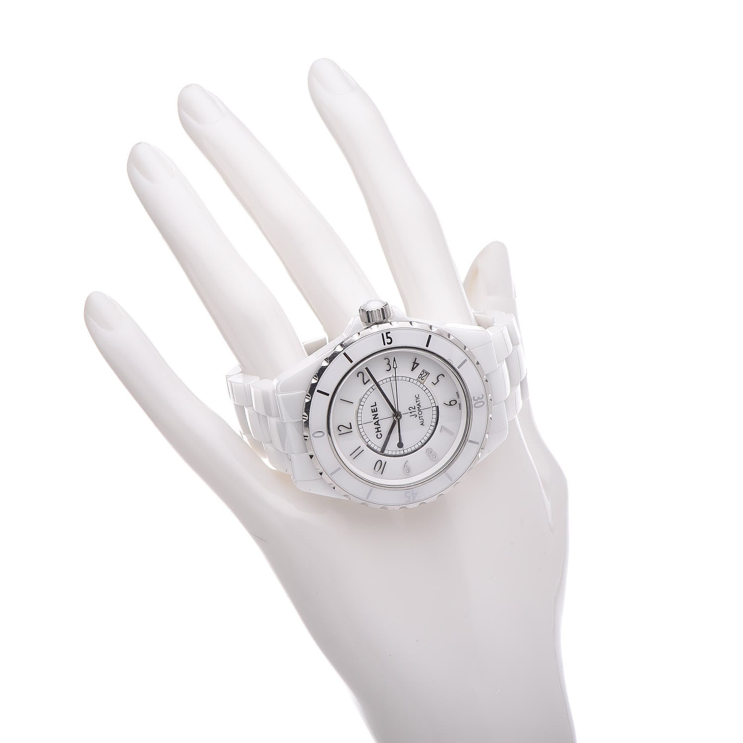 Chanel Stainless Steel Ceramic 38mm J12 Automatic Watch White 2 of 7