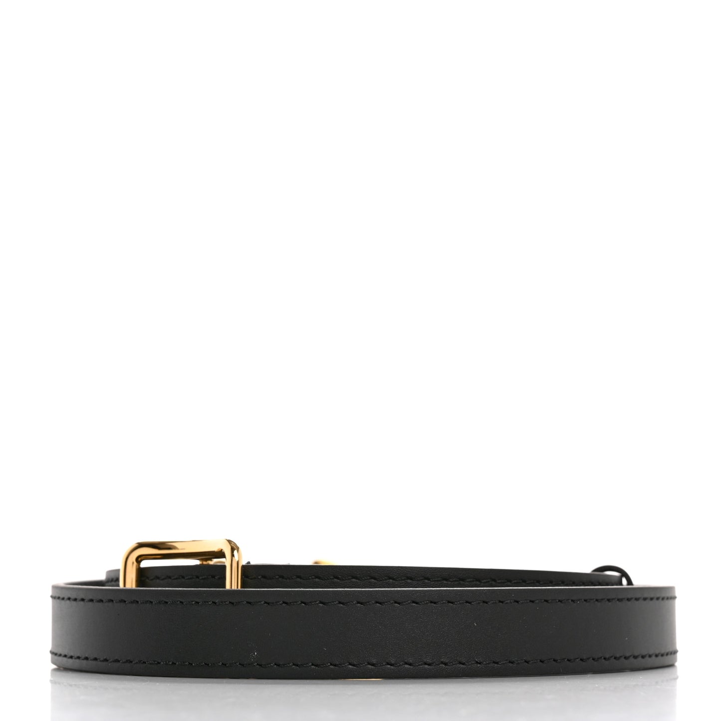 Calfskin Twinny Adjustable Shoulder Strap Black