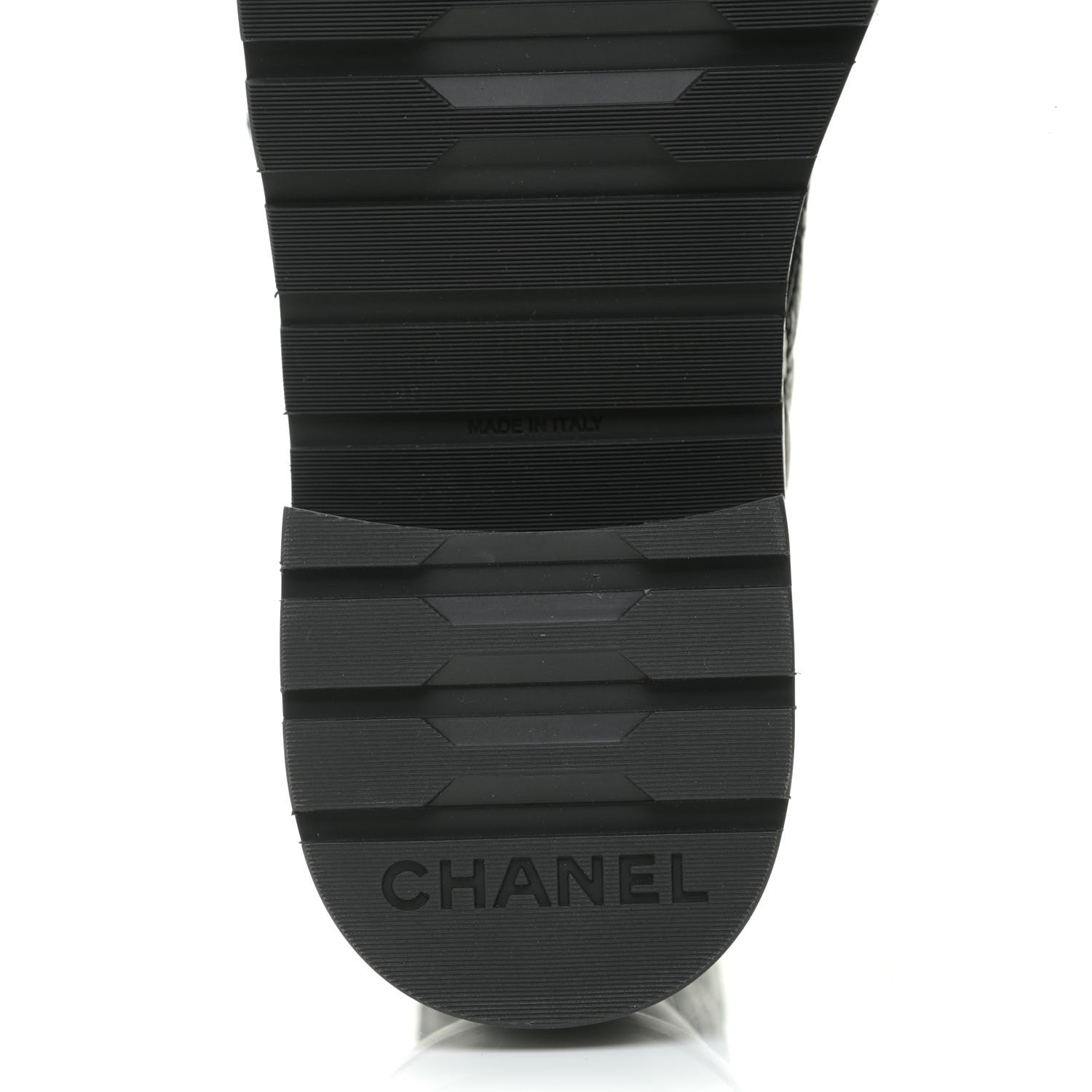 Chanel Shiny Goatskin Calfskin Quilted Lace Up Combat Boots 40 Black 9 of 9