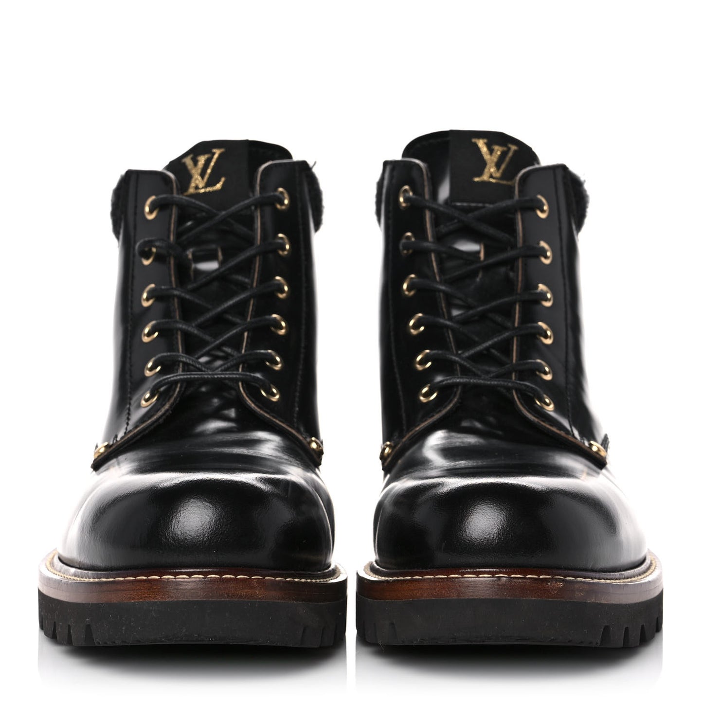 Calfskin Monogram Mens Ankle Boots 8 Black
