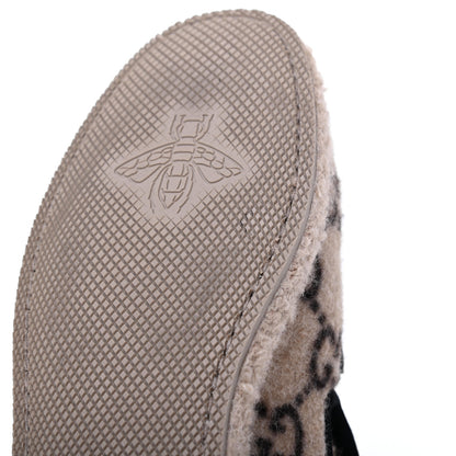 Gucci Covered Wool GG Monogram Womens Fria Horsebit Loafers 38.5 Beige Ebony Black Butterscotch 10 of 11