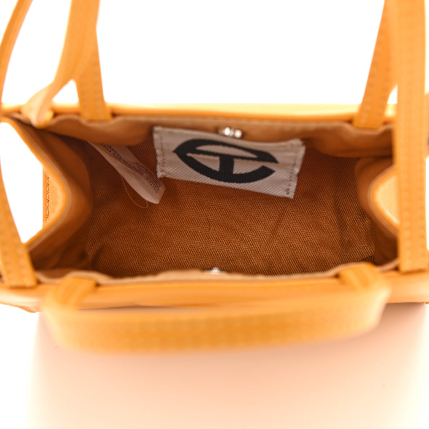 Vegan Leather Small Shopping Bag Mustard