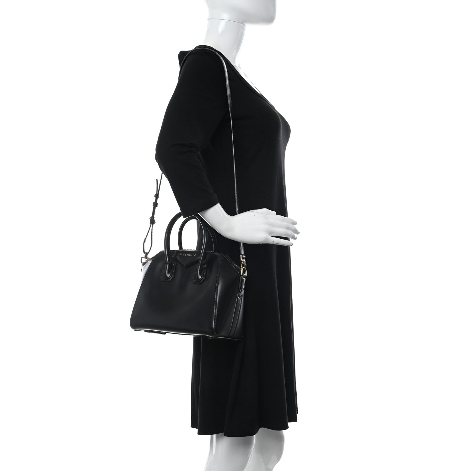 Givenchy Shiny Lord Calfskin Mini Antigona Black 2 of 17