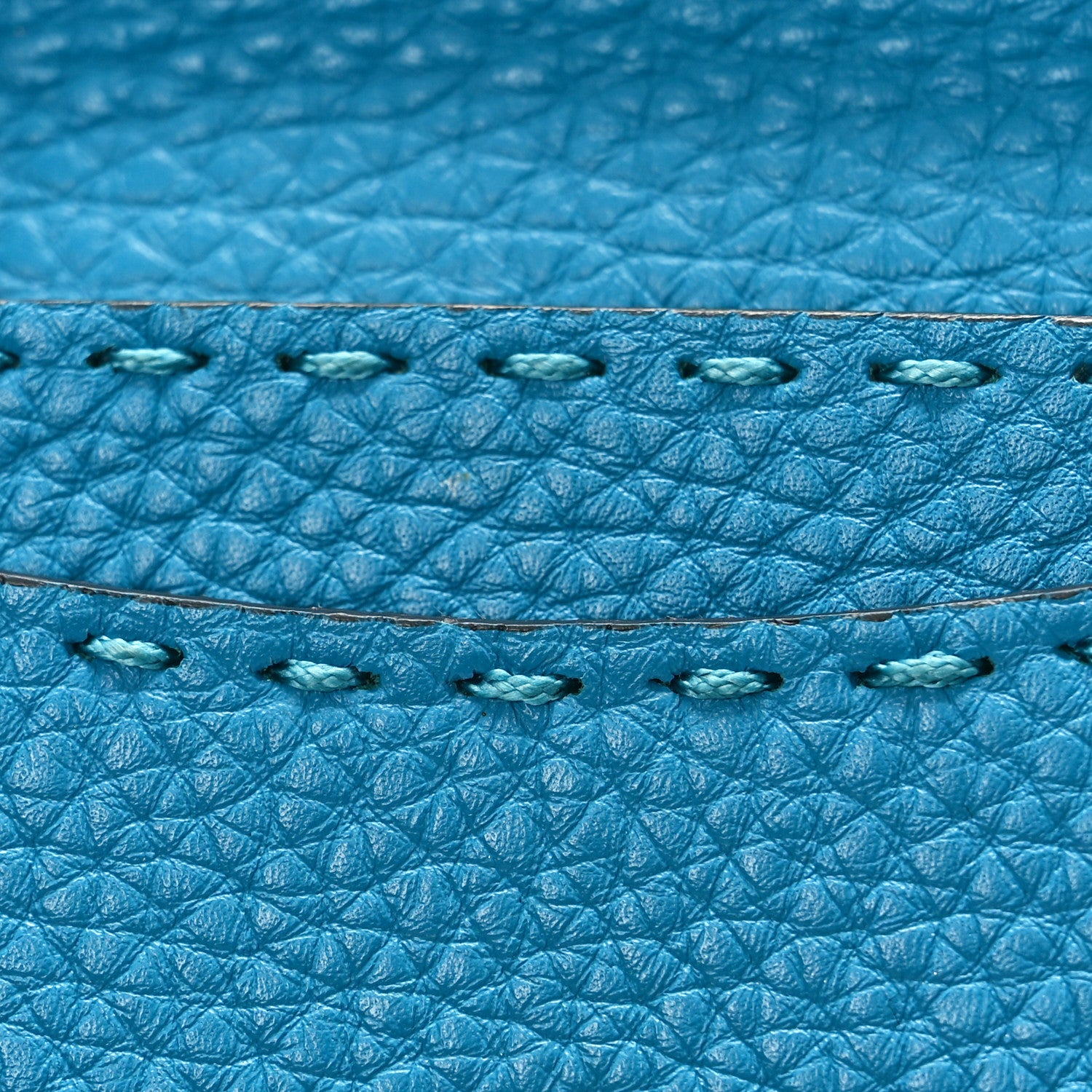 Fendi Cuoio Romano Selleria Card Holder Turquoise 7 of 9