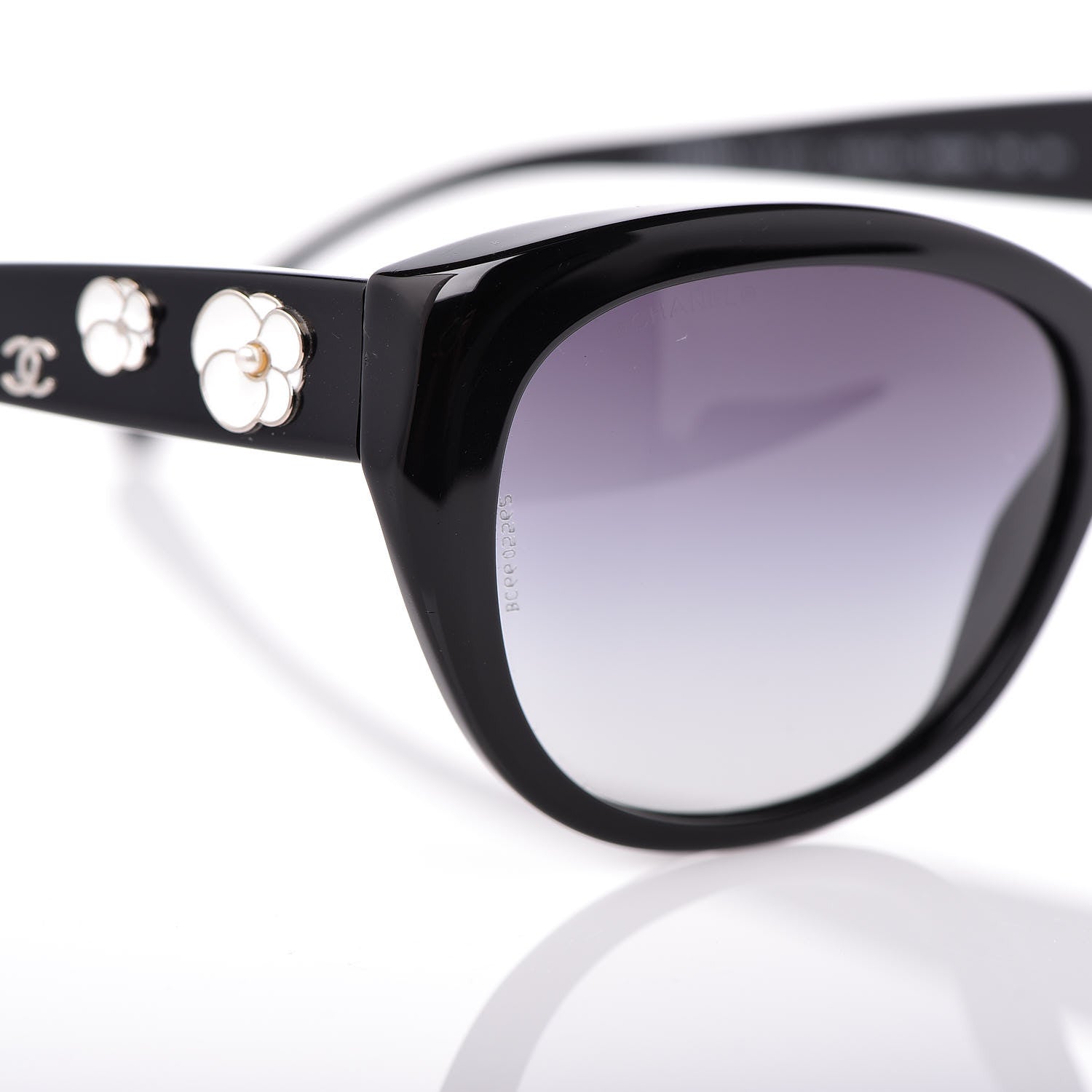 Chanel Camellia CC Sunglasses 5187-H Black 7 of 8