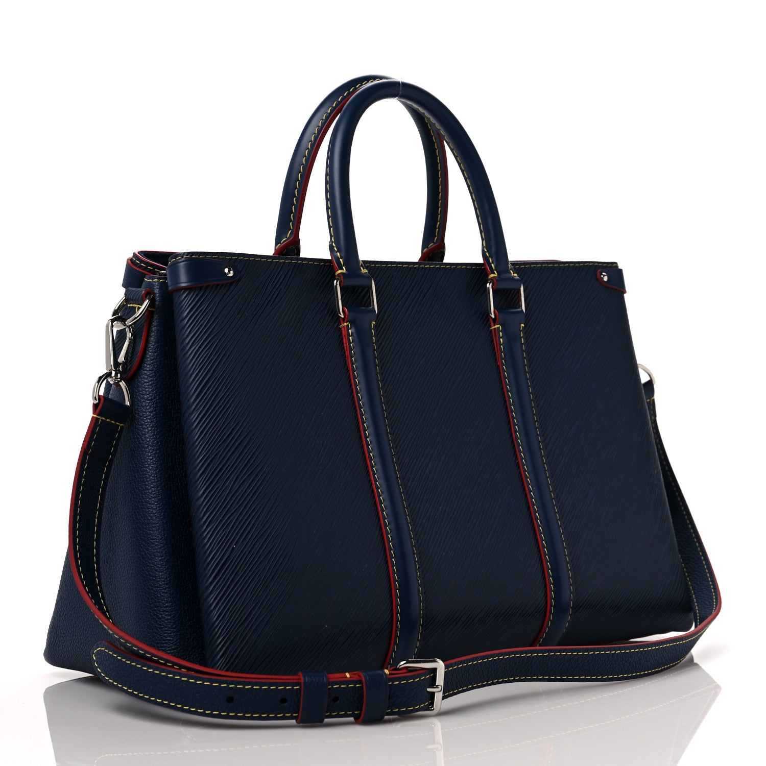 Louis Vuitton Epi Soufflot MM NM Marine Rouge 2 of 8