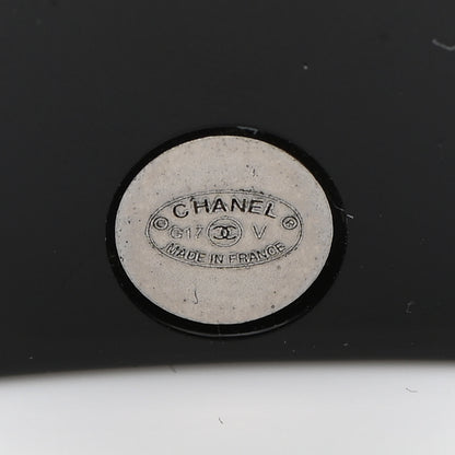 Chanel Resin Pearl Crystal CC Cuff Black 4 of 7