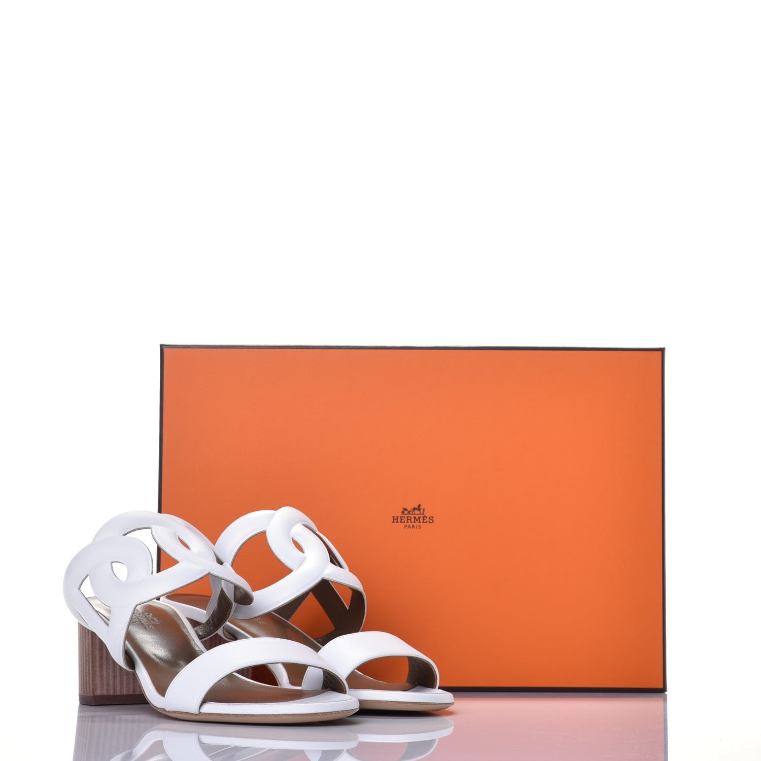 Hermes Nappa Bikini Sandals 37 White 8 of 8