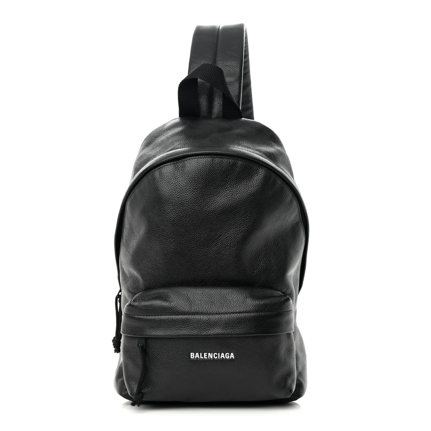 Grained Calfskin Small Explorer Backpack Black