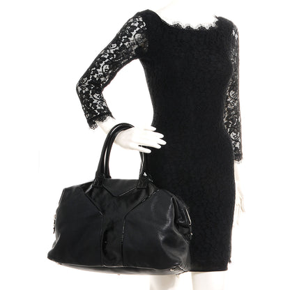 Saint Laurent Calfskin Patent Medium Easy Sac Black 2 of 9