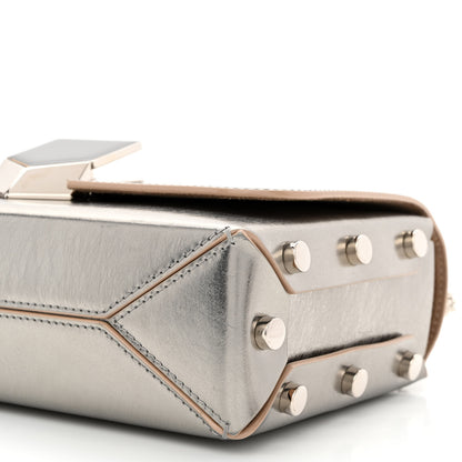 Jimmy Choo Smooth Calfskin Lockett City Shoulder Bag Silver 9 of 9