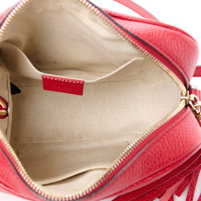 Gucci Pebbled Calfskin Small Soho Disco Bag Vibrant Red 5 of 17