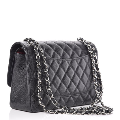 Chanel Caviar Quilted Jumbo Double Flap Black 3 of 12