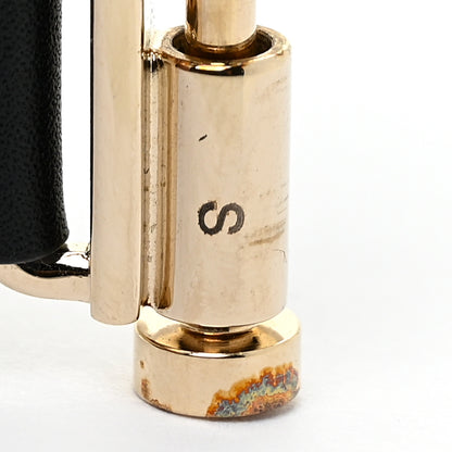 Chanel Crystal Lambskin Cha-Nel Logo Cuff S Black 5 of 11