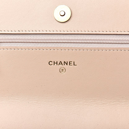 Chanel Lambskin Quilted 19 Wallet On Chain WOC Light Beige 5 of 10