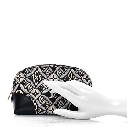 Louis Vuitton Jacquard Since 1854 Cosmetic Pouch PM Grey 2 of 9